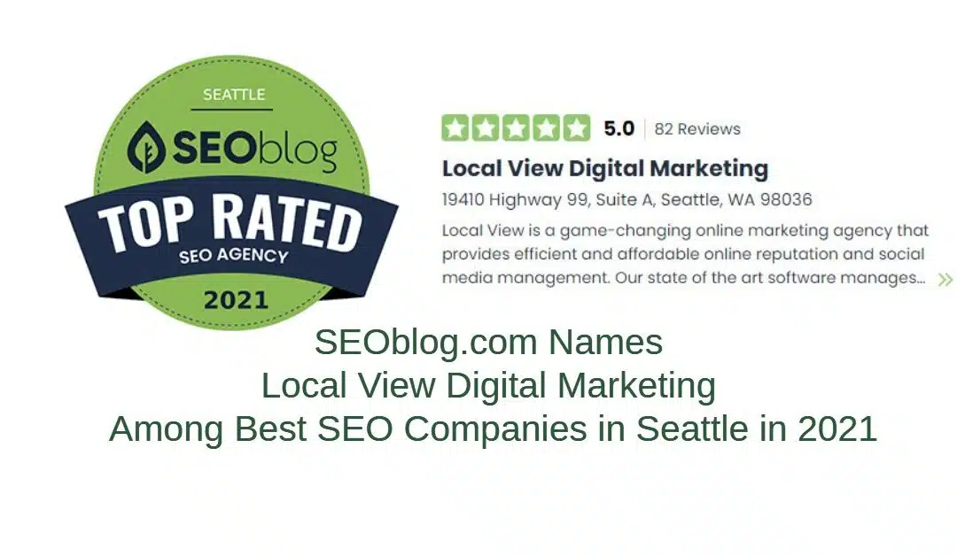 SEOblog.com Names Local View Digital Marketing Among Best SEO Companies in Seattle in 2021